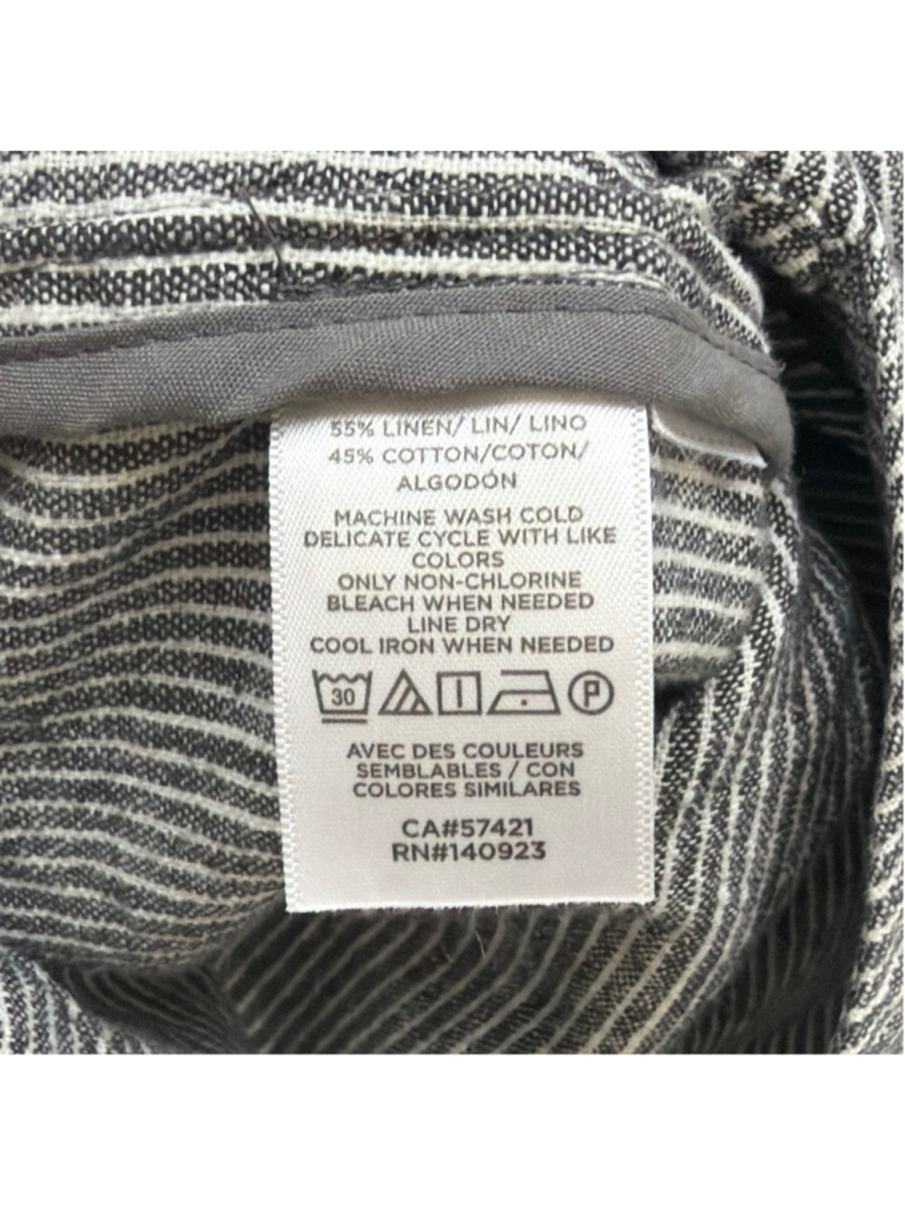 Loft Chambray Gray White Striped Women’s Blazer Jacket Sz XS! - Picture 7 of 7